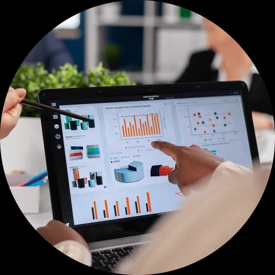 Dashboard ejecutivo con indicadores de negocio en tiempo real
